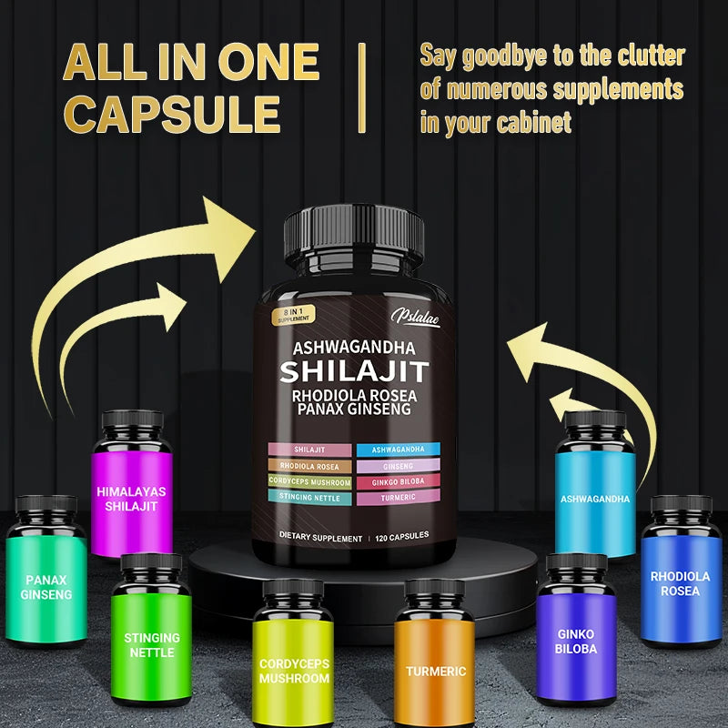 Shilajit + Ashwagandha + Ginseng – Energy & Muscle Support