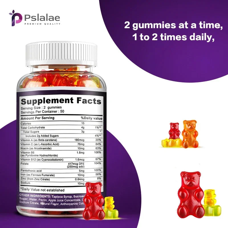 Iron Gummies â With Vitamin C for Energy & Immunity