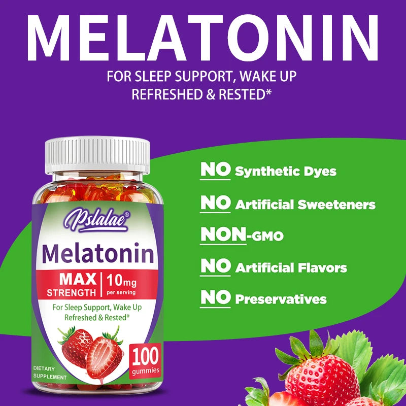 Melatonin Gummies 10mg – Fall Asleep Naturally & Rest Better