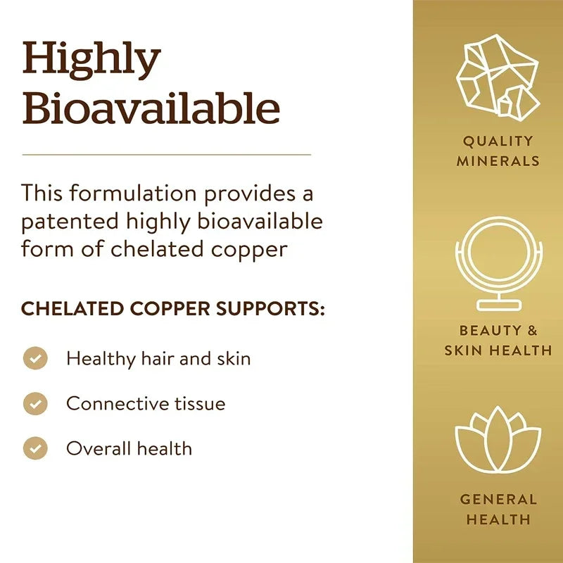 Chelated Copper â Tendon, Bone & Skin Wellness