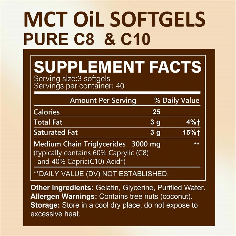 MCT Oil Capsules – Fat Burner & Focus Support
