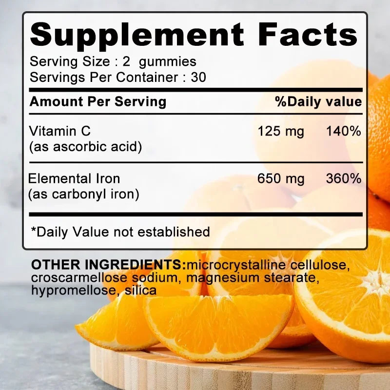 Iron 650mg Gummies â Gentle Digestive & Immune Aid