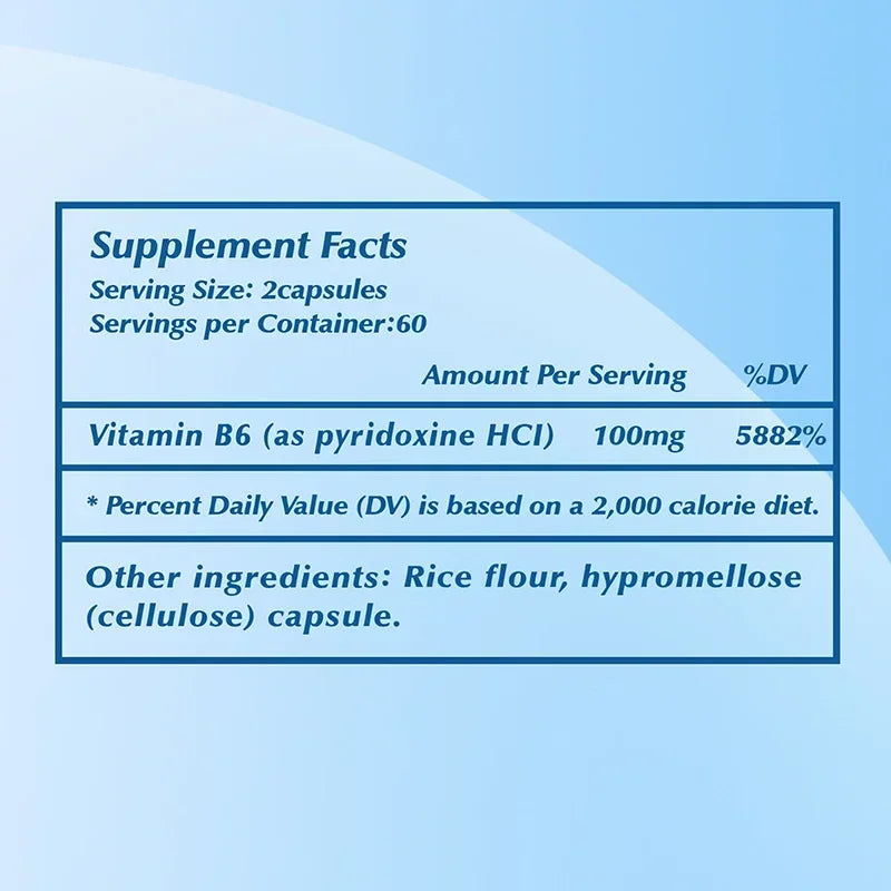 Vitamin B6 â Boost Metabolism & Immune Health