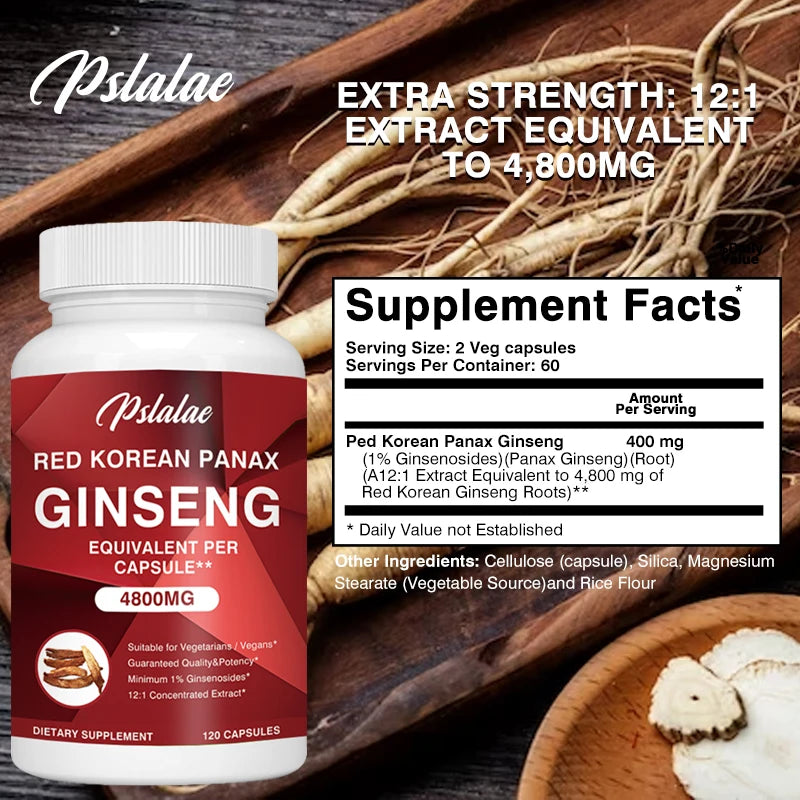Korean Red Ginseng 4,800mg â Energy & Vitality Boost