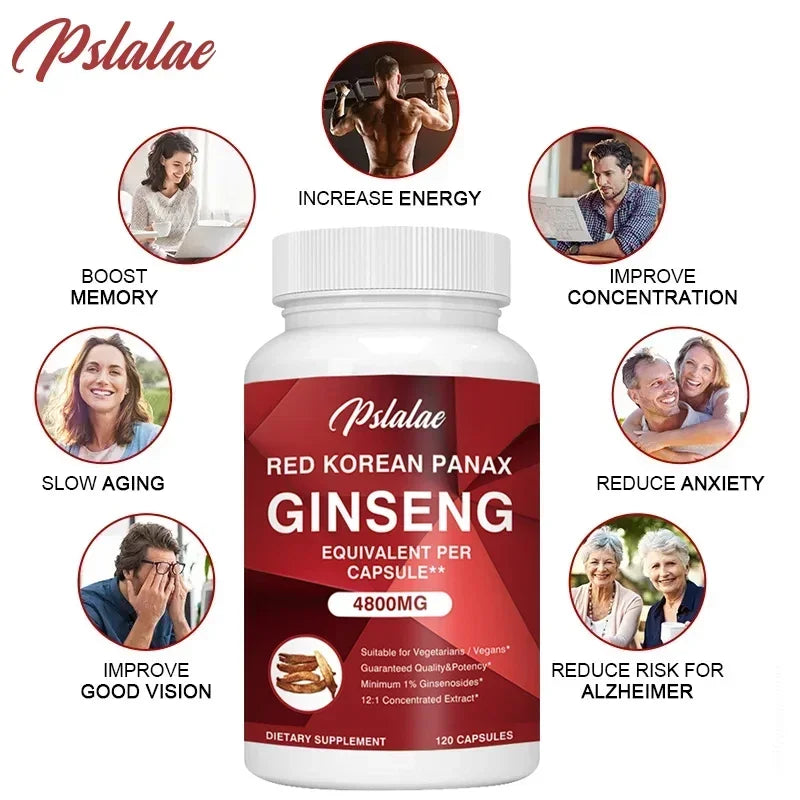 Korean Red Ginseng 4,800mg â Energy & Vitality Boost