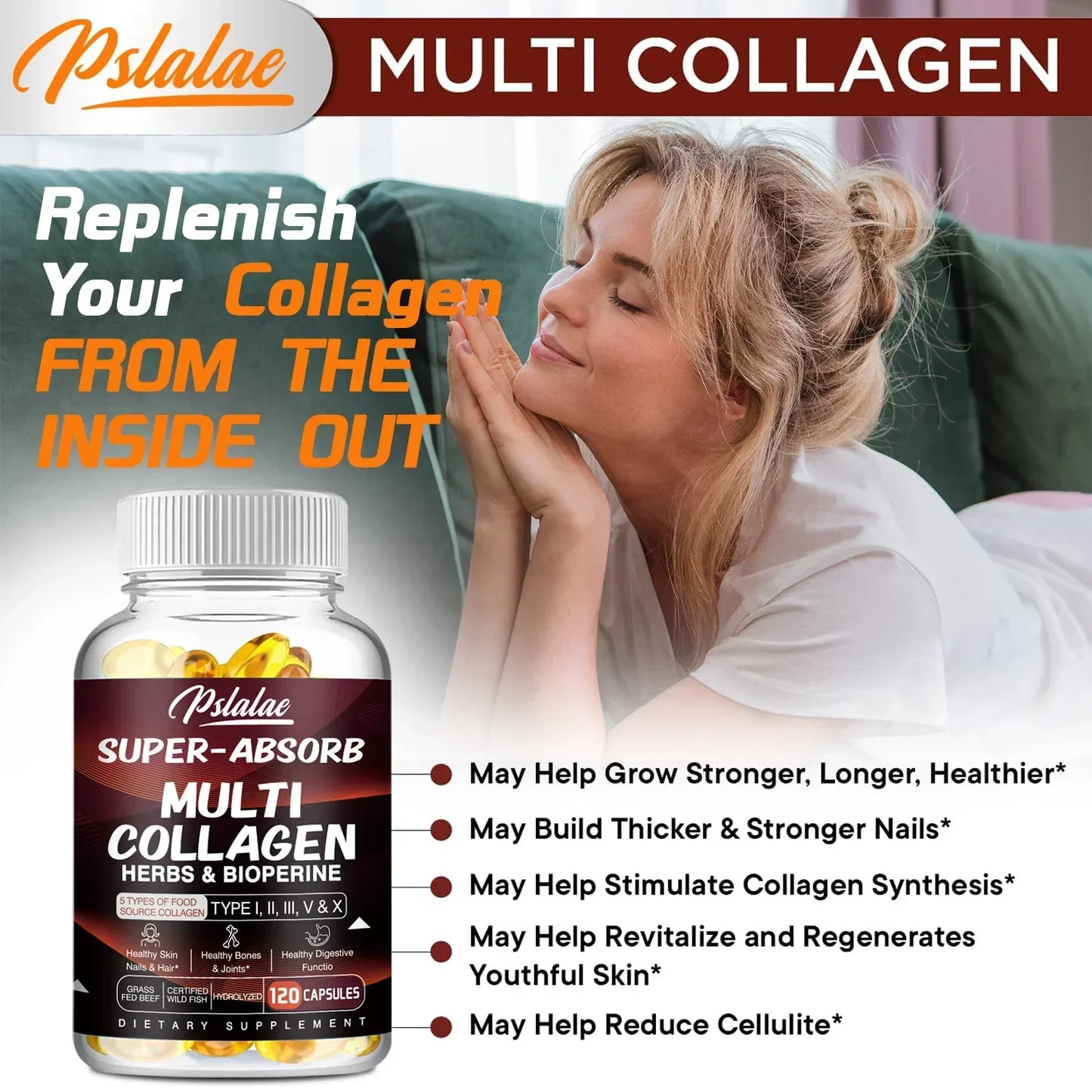 Multi Collagen Capsules â Types I, II, III, V, X + Herbs