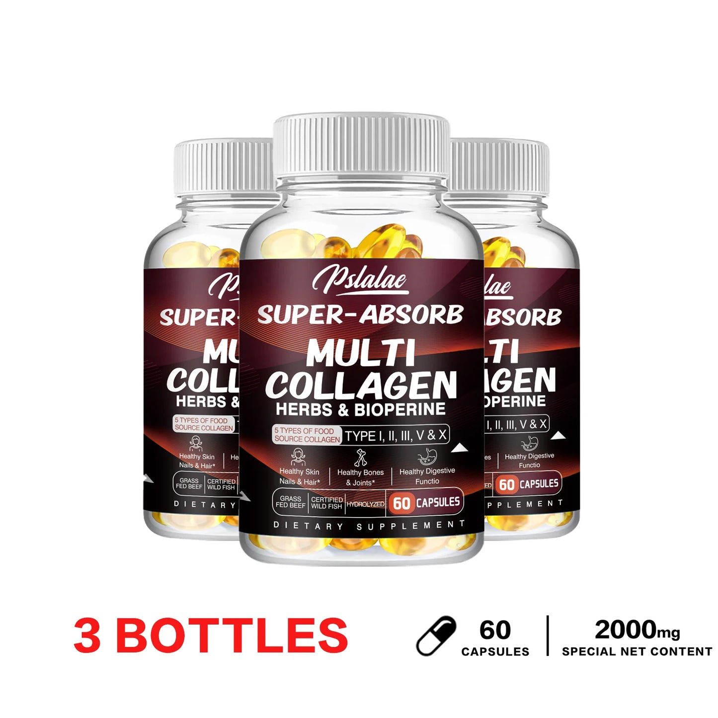 Multi Collagen Capsules â Types I, II, III, V, X + Herbs