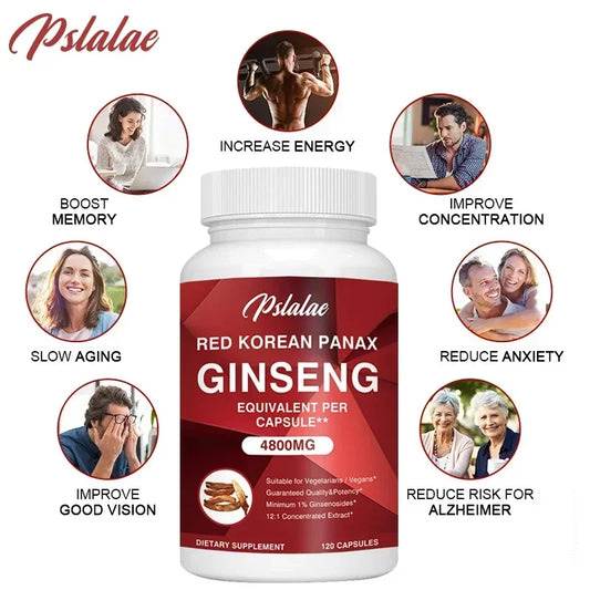 Korean Red Ginseng 4,800mg – Energy & Vitality Boost