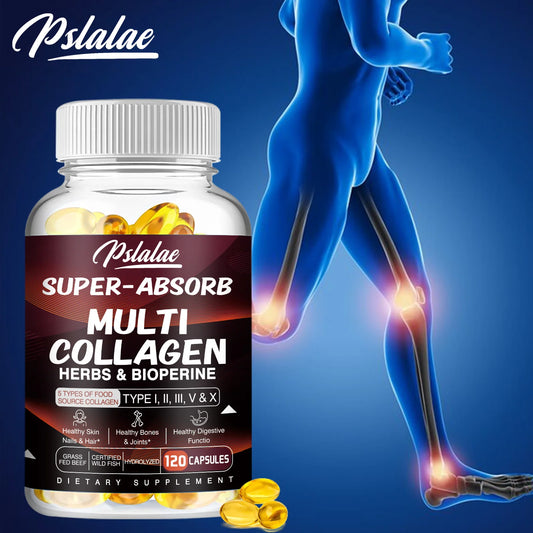 Multi Collagen Capsules – Types I, II, III, V, X + Herbs